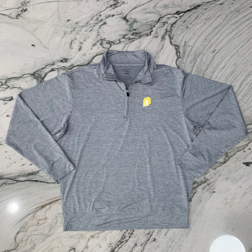 Bald Head Blues Mens Golf 1/4 Zip Pullover Gray‎ Performance Top